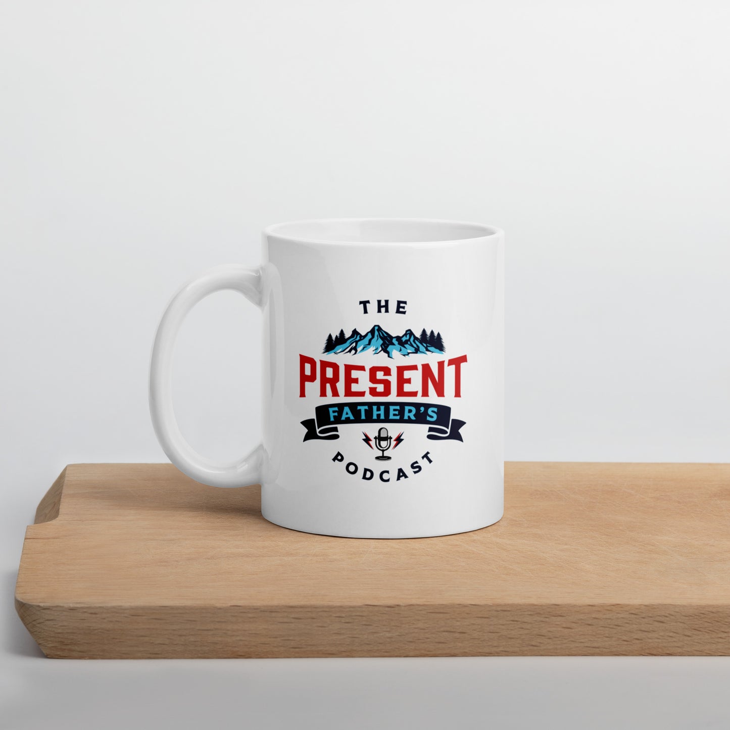 The Present Fathers Podcast Mug (White)