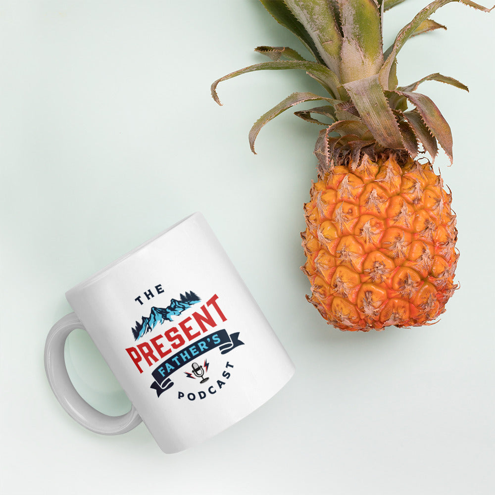 The Present Fathers Podcast Mug (White)